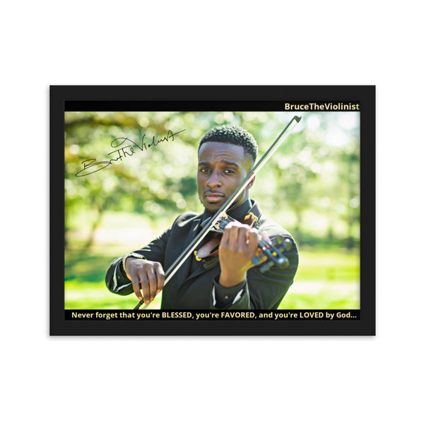 BruceTheViolinist Framed and Autographed Poster! (11.8 x 15.8 in)
